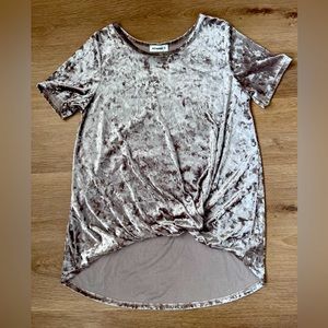 ee:some - LARGE- Champagne color blouse velvet like